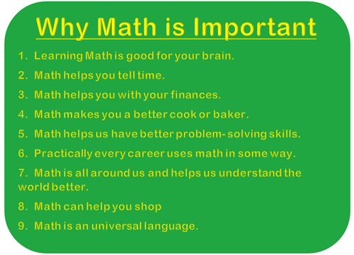 Why Math is Important 